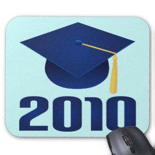 Blue Graduation Hat 2010 Grad Gifts Mousepads