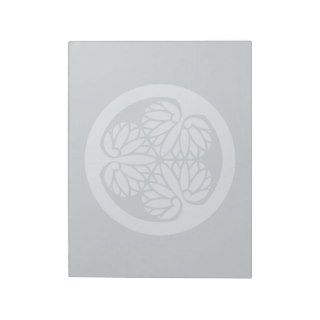 Tokugawa Aoi Japanese Mon Family Crest Muted Blue Note Pads