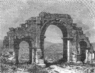 ALGERIA Generale Ruines Romaines, antique print, 1884  