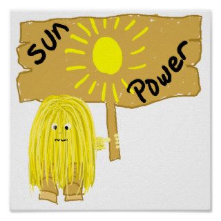 Yellow Sun Power Posters