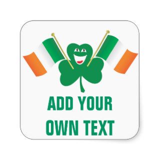 Irish Flag Create Your Own Square Sticker