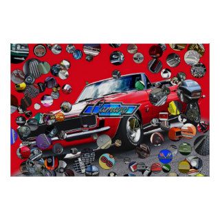 Chevy Camaro Collage   The Classic Years Print
