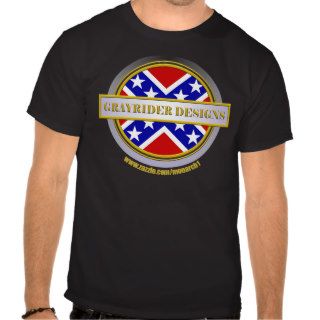 Gray Rider Designs (Battle Flag) Tee Shirts