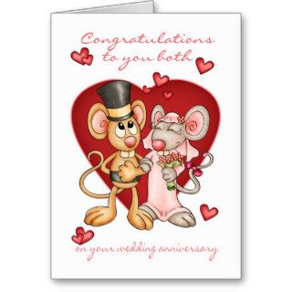 anniversary congratulations to you both   cute mic cards