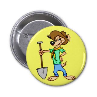 Cartoon Dog Gold Miner Pins