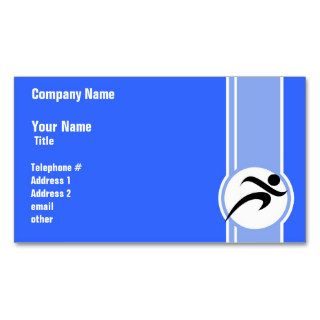 Blue Running Business Card Templates