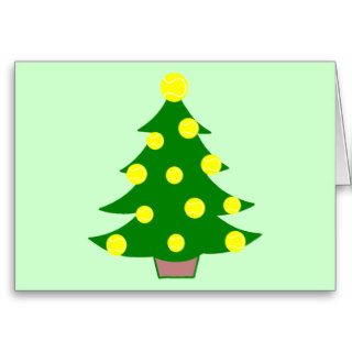 Tennis Ball Christmas Tree Cards