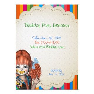 Birthday Party Clown Kids Invitation