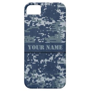 Personalized Digital Navy Camo 5/5S Case Cover For iPhone 5/5S