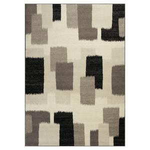 Kas Rugs Patchblock Black/Ivory 7 ft. 10 in. x 11 ft. 2 in. Area Rug REF7413710X112