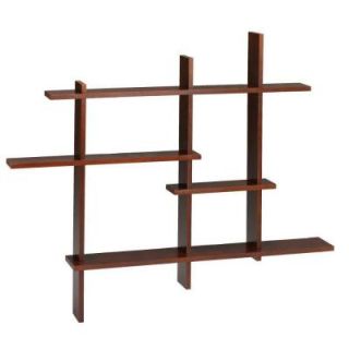 Home Decorators Collection 41 in. x 48.5 in. Mahogany Deluxe Standard Display Shelf 4063400260