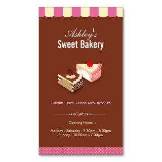 Sweet Bakery Shop   Custom Cakes Chocolates Pastry Business Card Templates