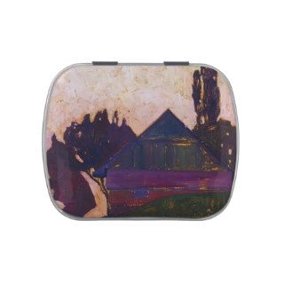 Egon Schiele  House Between Trees I Jelly Belly Tin