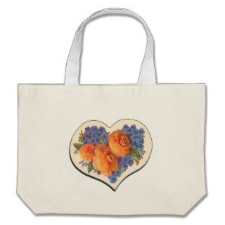 Decoupage Love Heart 1 Tote Bags
