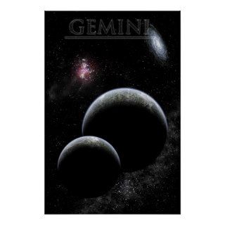 Labeled Gemini framed print