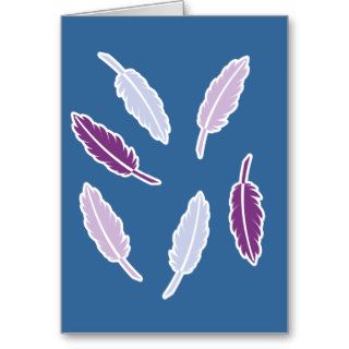 Falling Feathers Greeting Cards