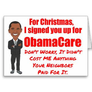 ObamaCare Christmas Gift Card