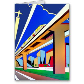 Monorail birthday/greeting card