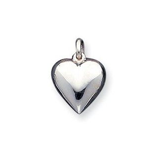Sterling Silver Puffed Heart Charm Jewelry