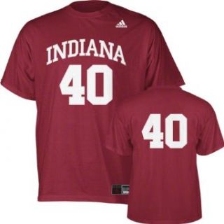 Indiana Hoosiers Adidas Red #40 Basketball Player T Shirt Clothing