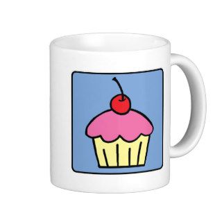 Cartoon Clip Art Cupcake Frosting Cherry Dessert Mugs