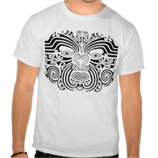 Maori Tattoo   Black and White Tshirts