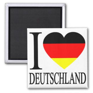I Love Deutschland Germany German Flag Heart Magnet