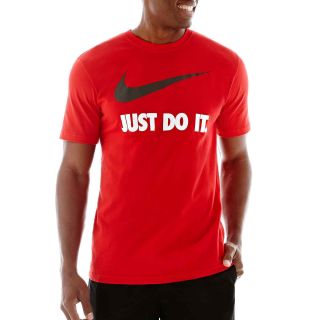 Nike Just Do It Swoosh Tee, Red, Mens