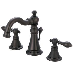 Kingston Brass 8 in. Widespread 2 Handle High Arc Bathroom Faucet in Oil Rubbed Bronze HFS1975ACL