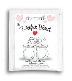 The Perfect Blend   Kissing Snow Couple Wedding Tea Favors Health & Personal Care