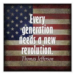 Thomas Jefferson Quote on Revolution Photograph