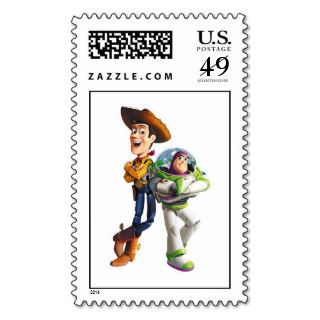 Buzz Lightyear & Woody standing back to back Postage Stamp