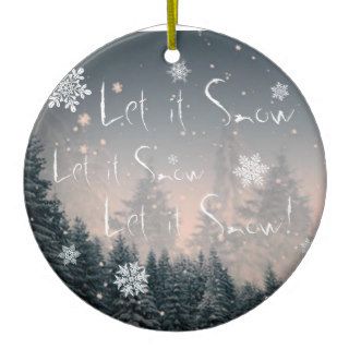 Let it snow christmas tree ornaments
