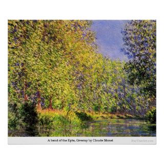 A bend of the Epte, Giverny by Claude Monet Poster