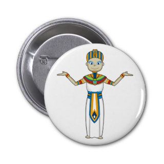 Egyptian Pharaoh King Button