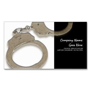 Private Investigator law detective enforcement Business Card Template