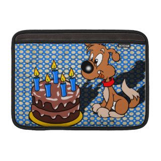 Happy Birthday Puppy and Cake MacBook Air Sleeves