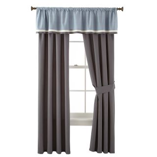 Classic Essentials Curtain Panel Pair, Blue/Gray