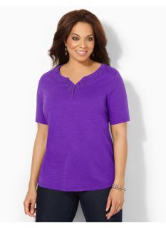 Catherines Plus Size Fresh Medley Top   Womens Size 0X, Violet