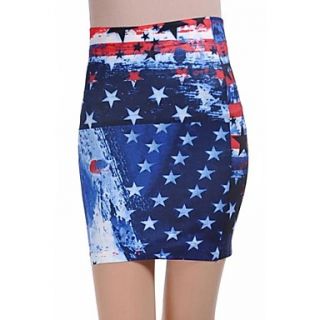 Womens American Flag Tie Dye Jean Skirt