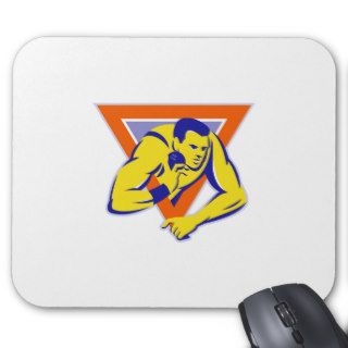 shot put throw track and field athlete mouse pads