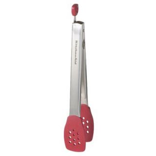 KitchenAid Silicone Tipped Tongs   Red