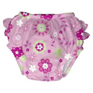 I Play Infant Toddler Girls Floral Swim Diaper   Pink S