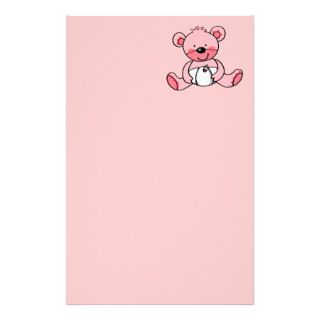 Baby Girl (teddy bear) Stationery Design