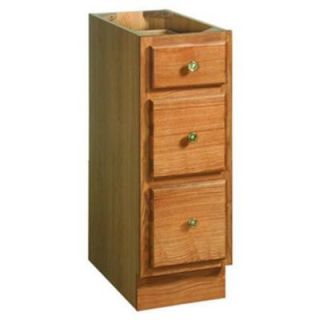 Design House Richland 12 in. W Three Drawer Floor Cabinet in Nutmeg Oak 552851