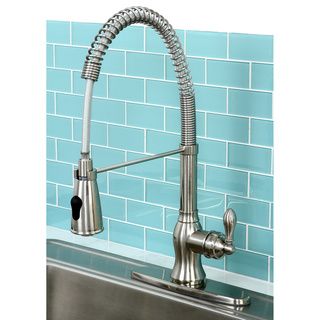 American Classic Modern Satin Nickel Spiral Pull down Kitchen Faucet Kitchen Faucets