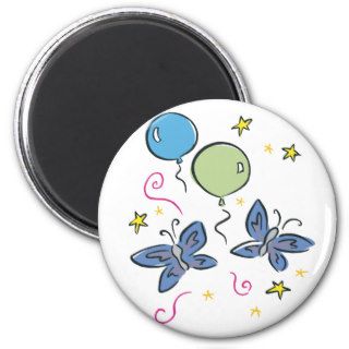 Butterflies & Balloons Refrigerator Magnet
