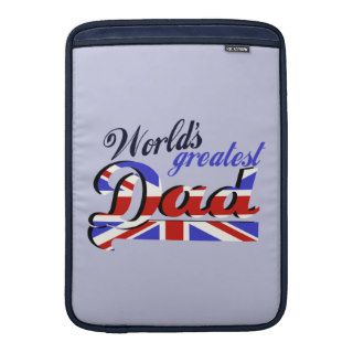 World's Greatest Dad with English flag MacBook Air Sleeves