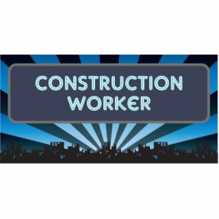 Construction Worker Marquee Cut Out