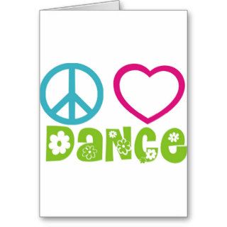 Peace Love Dance Card